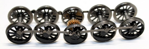 (image for) Drive wheels w/ metal gear black ( HO 2-10-0 Sound)
